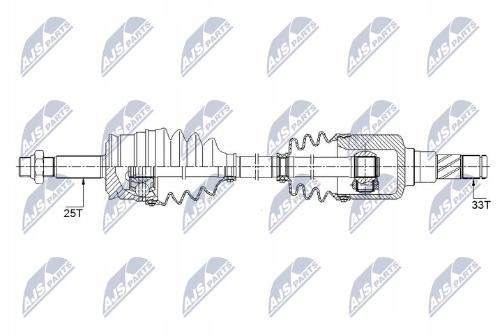 фото №2, Npw-me-124 nty піввісь nap.smart forfour 1.1, 1.3 04