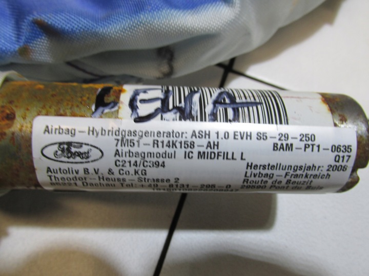 фото №7, Подушка безпеки шторка права ліва c-max mk1 рестайлінг 2007 2010