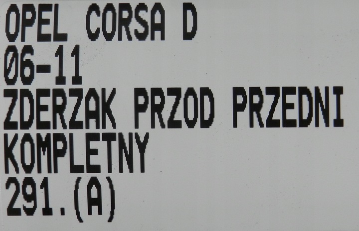 фото №16, 291.zderzak перед переднє opel corsa d 06-11 комплектний
