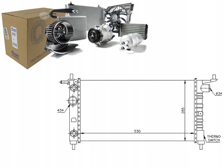 фото №1, Nissens радіаторів двигуна opel combo corsa b tigra