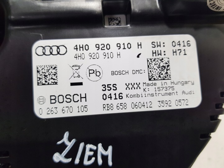 фото №11, Панель приладів audi a8 d4 4h0920910h