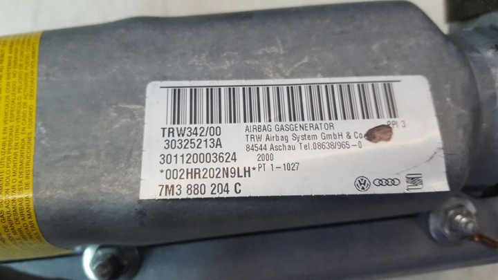 фото №10, Подушки air bag ремни датчик vw sharan 1,9 tdi