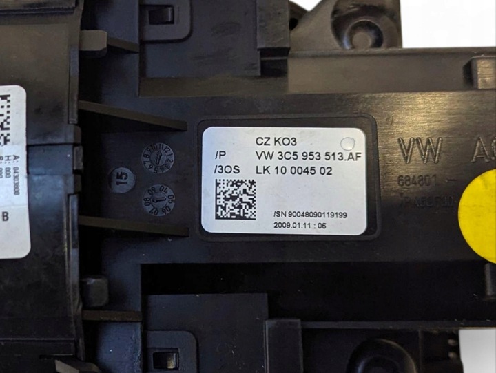фото №8, Перемикач комбінований volkswagen passat b6 2009 3c0953549ak