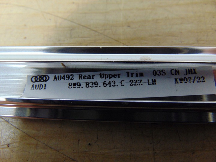 фото №16, Планка верхня двері праві зад хром audi a4 b9 рестайлінг