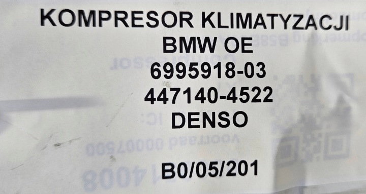фото №8, Компресор кондиціонера bmw (oem) 6995918-03