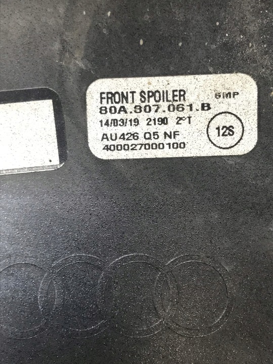 фото №11, Audi q5 ii s-line 80a807061b спойлер бампера перед