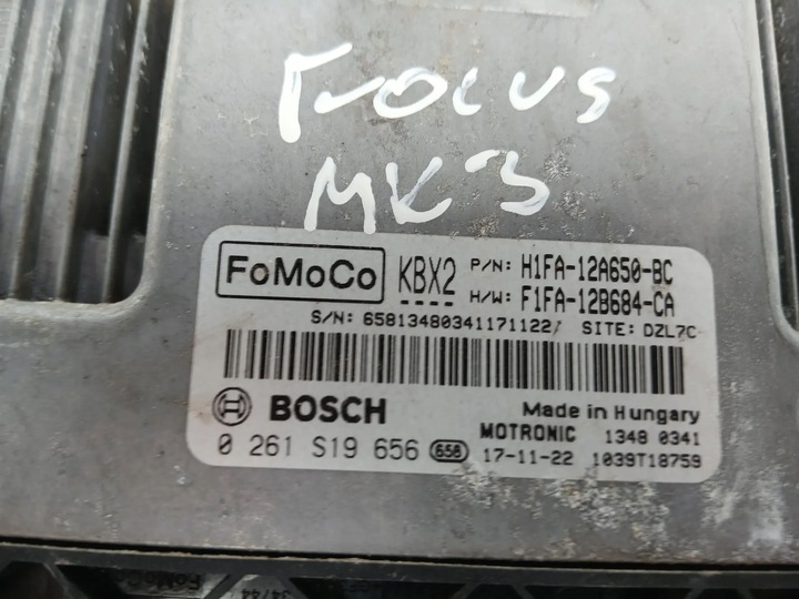 фото №5, Ford focus mk3 рестайлинг компьютер блок управления двигателя 0261s19656 h1fa12a650bc