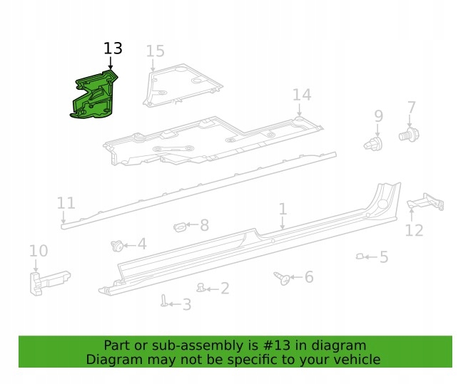 фото №1, Toyota sienna iv xl40 2021 защита пола кронштейн новый оригинал