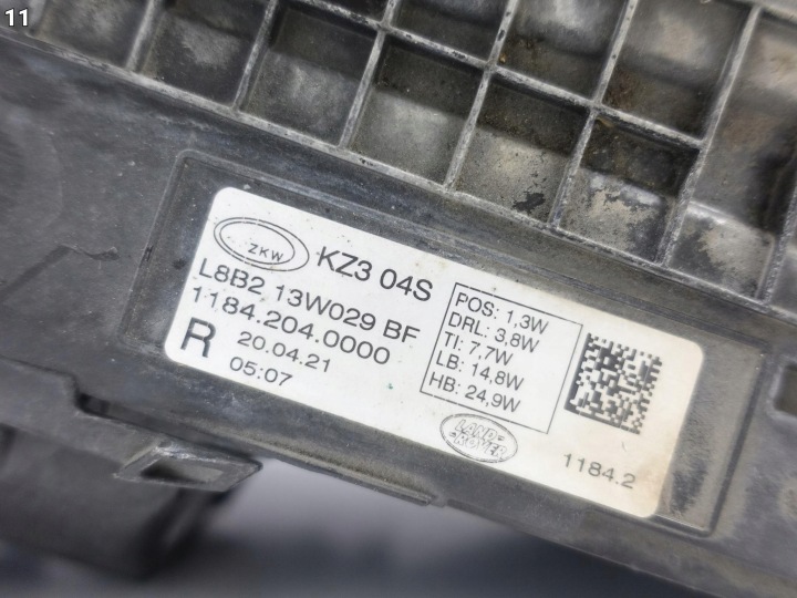 фото №12, Land rover defender ii 2 l663 90 110 130 20- фара повний led права європа