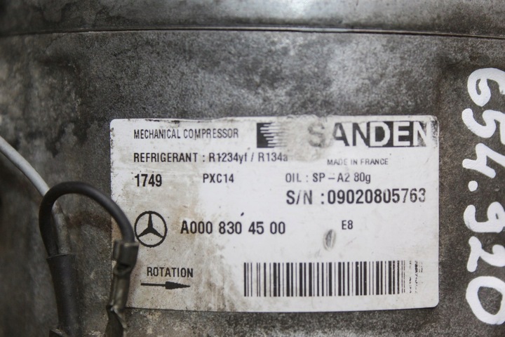 фото №8, Компрессор кондиционера mercedes w213 w205 w177 w247 2.0 cdi a0008304500