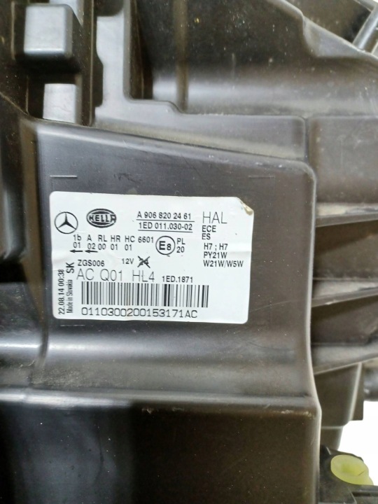фото №13, Mercedes sprinter w906 906 рестайлінг фара права перед передня a9068202461