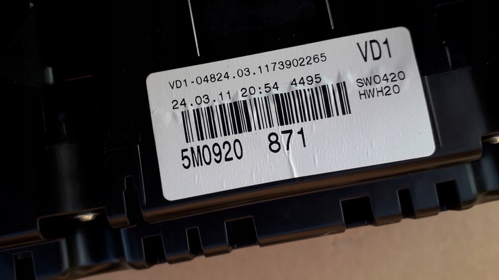 фото №5, Спидометр приборы 5m0920871 vw golf plus рестайлинг 1.4tsi