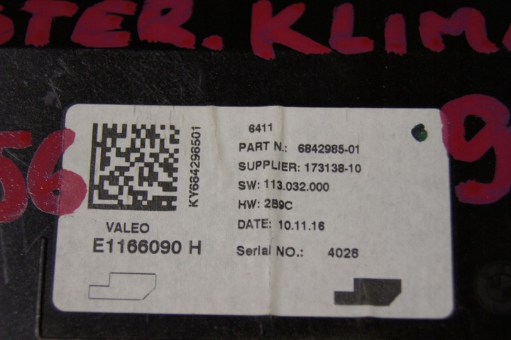 фото №4, Блок управления кондиционера mini cooper f56 1.2 6842985