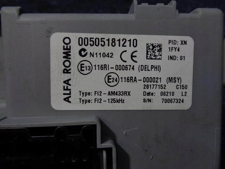 фото №7, Комп'ютер замок запалювання bsi alfa romeo mito 1.4 m-air