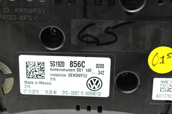 фото №7, Vw golf 7 fl gti приборы спидометр бензин 5g1920856c манометр спидометр 5g1 920