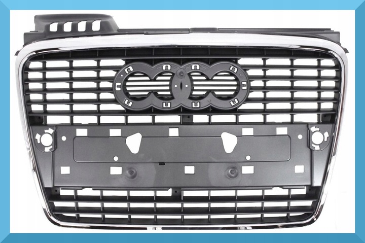 фото №1, Audi a4 b7 2004-2008 середня решітка радіатор решітка радіатора рамка хром нове
