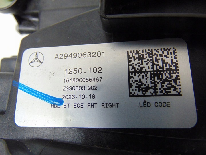 фото №16, Лампа права перед mercedes eqe w294 a2949063201 європа