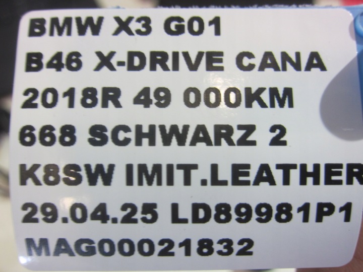 фото №11, Bmw x3 b46 g01 f20 f30 13718601683 8601683 трубка  воздуха наддув