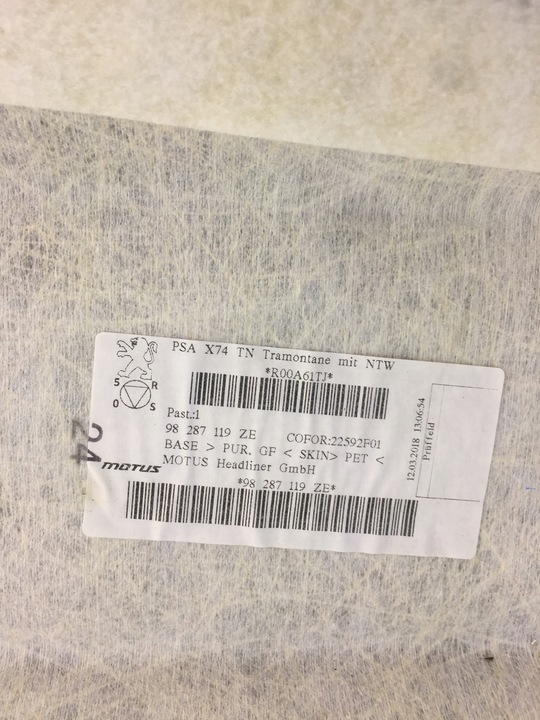 фото №4, Citroen ds7 opera стеля підкладка дах з установка великопольське воєводство