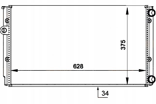 фото №1, Hella радиаторов vw golf3/4/vento 1,6-2,0 1,9tdi
