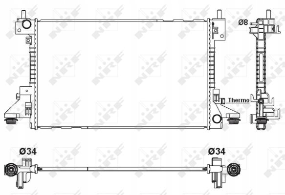 фото №2, Радиатор воды nrf 53160