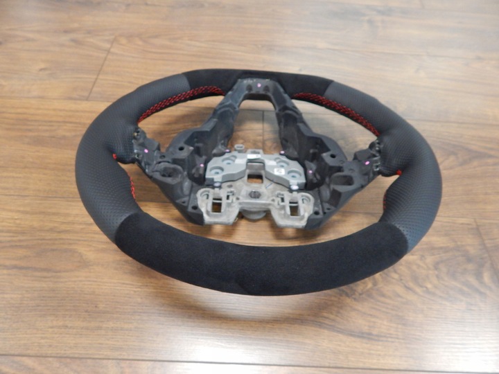 фото №6, Ford mondeo mk5 s-max mk2 - кермо шкіра sport алькантара червона nić