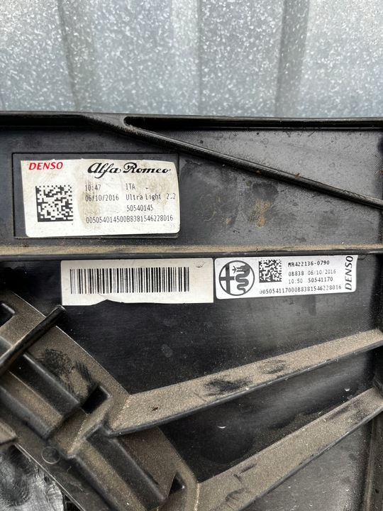 фото №9, Alfa romeo giulia stelvio 2.2 комплект радиатор радиаторов вентилятор дизель