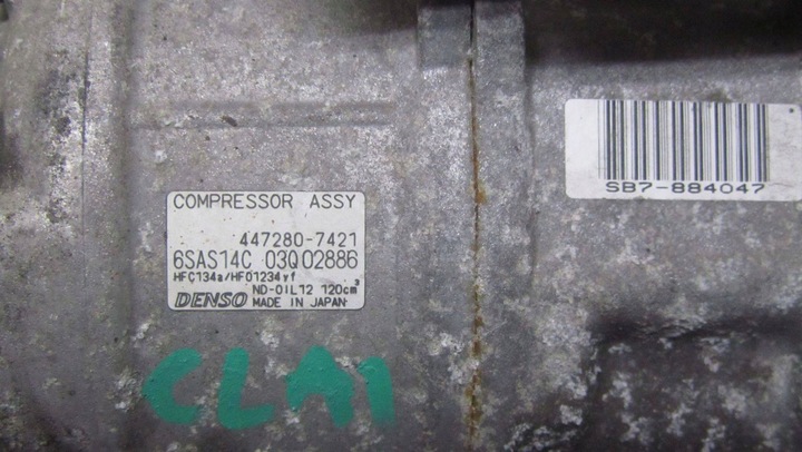 фото №5, Mercedes gla w156 1.6 компрессор кондиционера 447280-7421