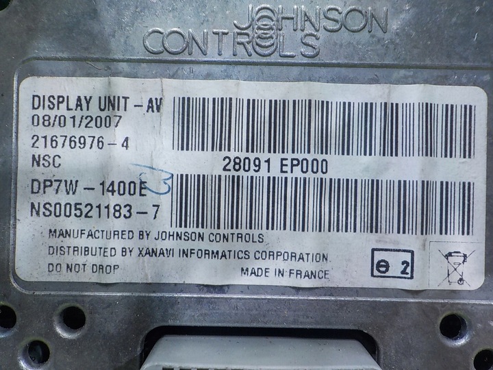 фото №6, Nissan qashqai j10 i 1.6 b 07r 5d дисплей 28091ep000