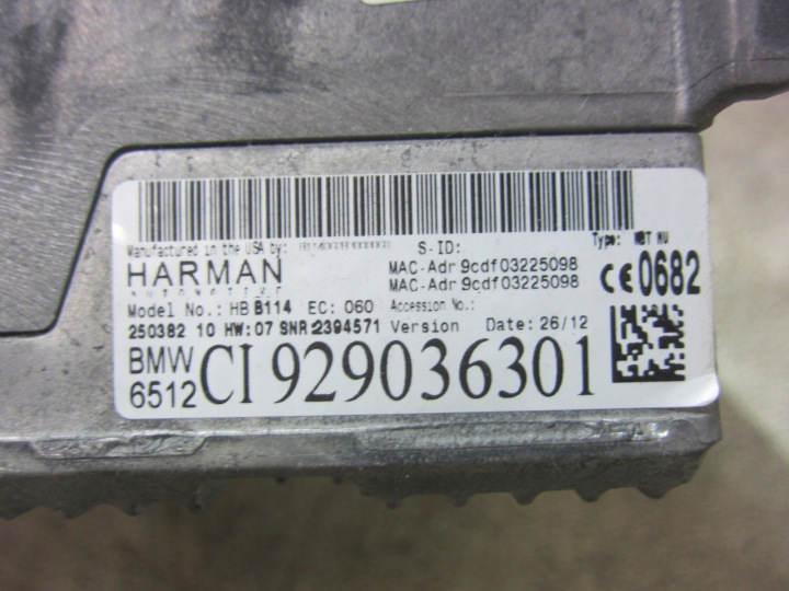 фото №9, Bmw 7 f02 f30 f10 f02 f25 модуль считыватель навигации 9289616 65129289616 nbt
