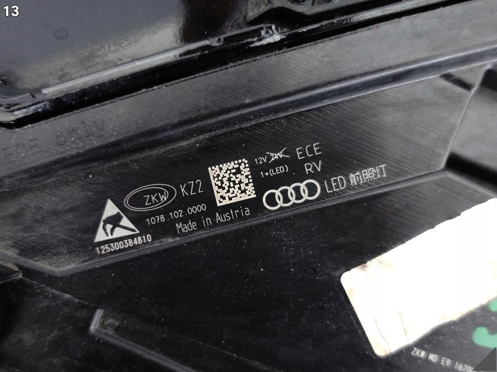 фото №14, Audi q8 sq8 4m8 18-22 лампа фара повний led права перед європа + модуль