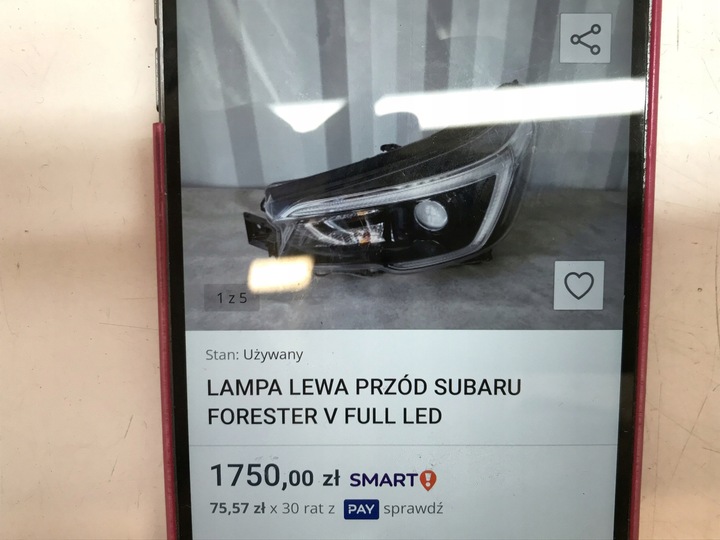 фото №15, Subaru forester v лампа левая полный led