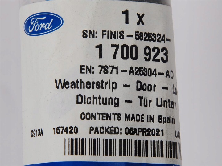 фото №9, Прокладка порога двері нижня mondeo 07-14