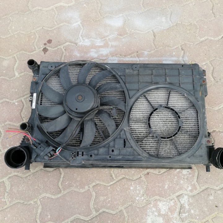 фото №5, Радіатор комплект вентилятор vw skoda 1k0121253h