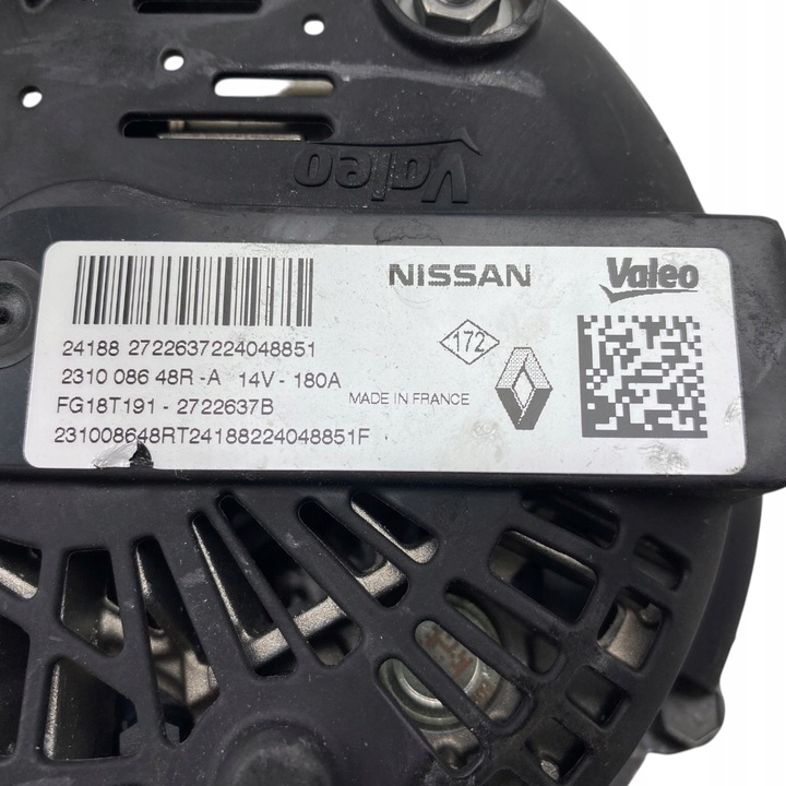 фото №14, Генератор 180a renault trafic iii espace v talisman koleos ii 231008648r
