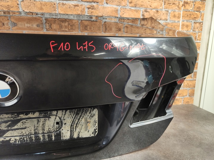 фото №11, Крышка зад задняя багажника bmw 5 f10 чёрный sapphire 475