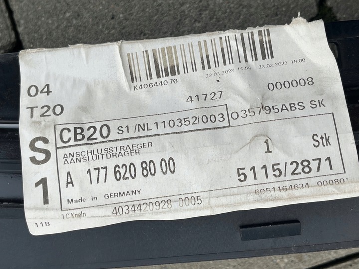 фото №9, Pas переднее верхний усилитель балка mercedes a класс w177 b w247 cla w118