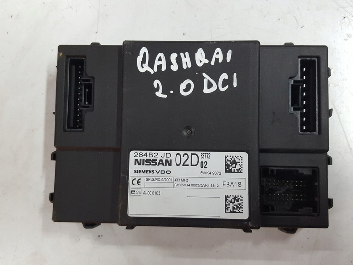 фото №1, Nissan qashqai i j10 06-09r 2.0 dci модуль комфорту bsi 284b2jd02d