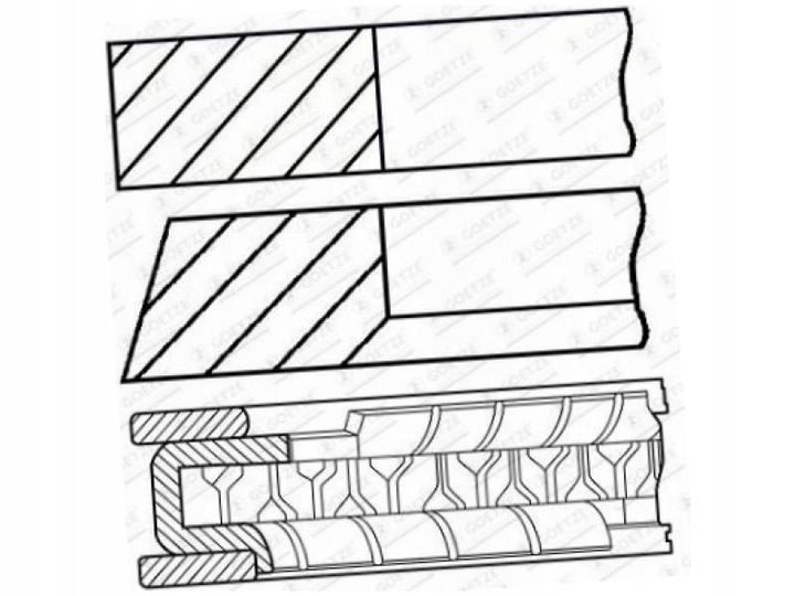 фото №2, Кільця поршневі renault thalia ii 1.1 i 1.1 twingo i 1.1 ii 1.1