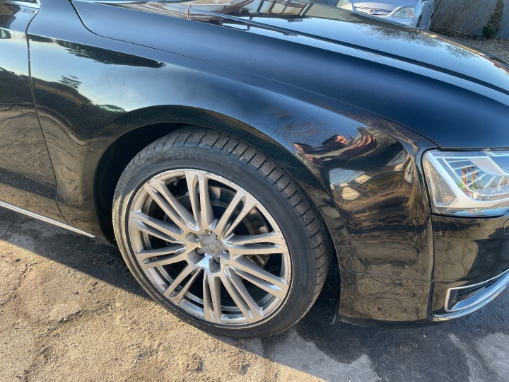 фото №13, Audi a8 d4 рестайлинг ly9t комплектный перед бампер лампы капот pas matrix