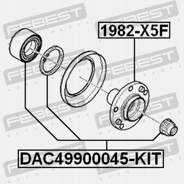 фото №10, Ступица перед febest 1982-x5f