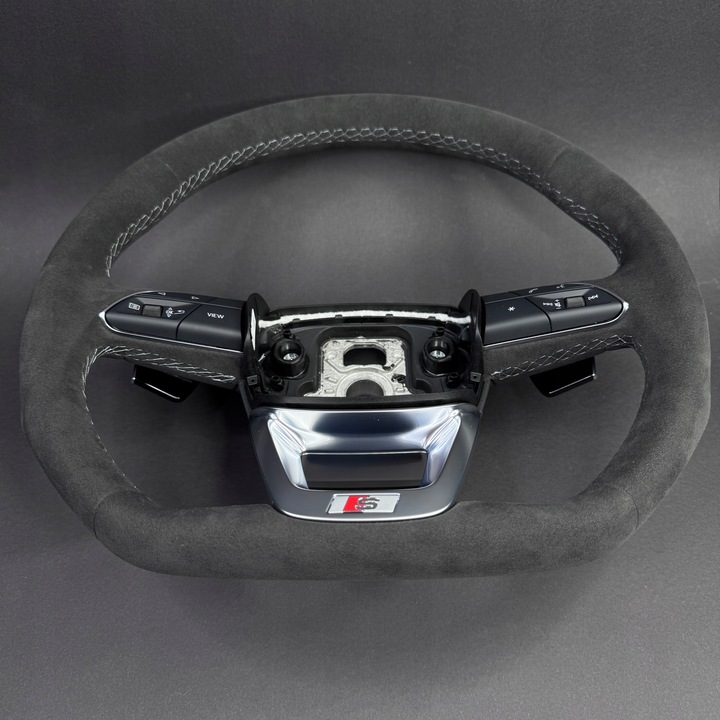 фото №7, Audi rsq8 sq8 q8 q7 sq7 4m8 руль алькантара серый нитка лепестки rs