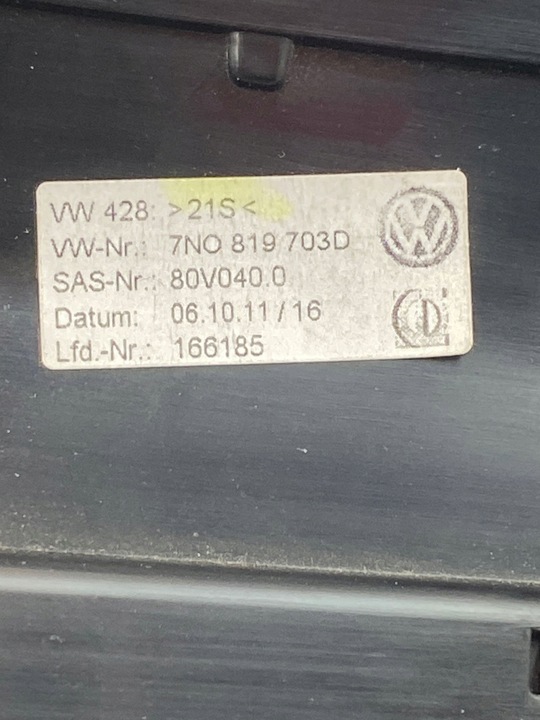 фото №8, Seat alhambra mk2 бокова решітка повітропровід панелі розподільчої 7n0819703d