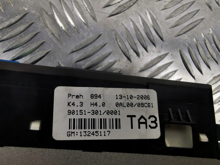 фото №7, Opel запчастини панель кондиціонера кліматронік opel astra h zafira gm 13245117