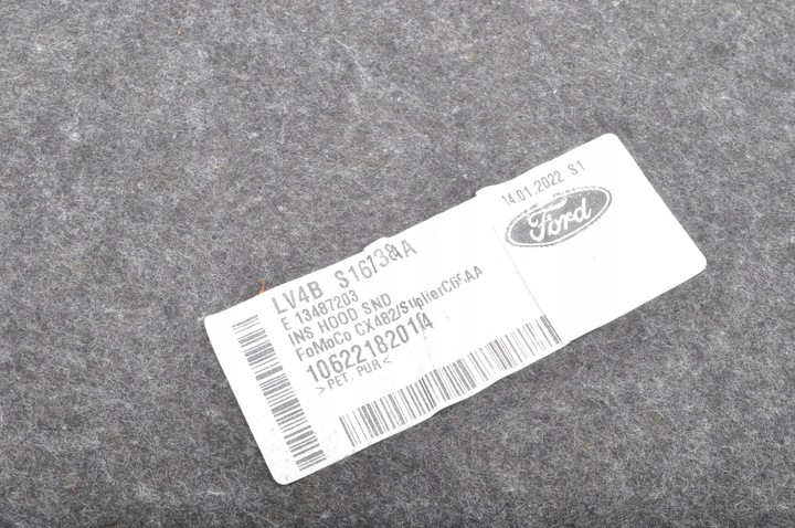 фото №7, Ford kuga mk3 шумоізоляція підкладка капота lv4b-s16738-aa