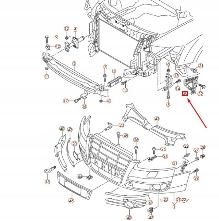 фото №5, Секція przewodnika vag audi a6 avant 2005 2011 оригінальна запчастина 4f0807228