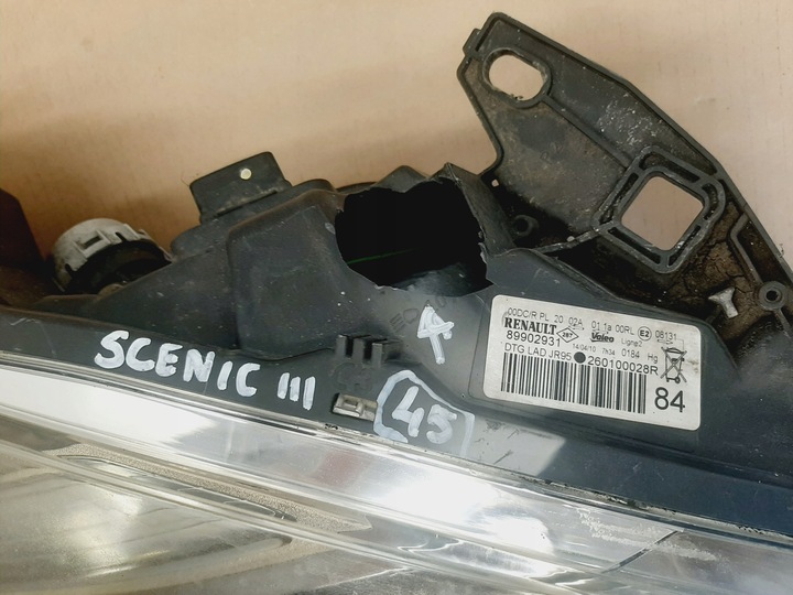 фото №10, Лампа перед передня права renault scenic iii 3 2008-2012 ксенон ксенон