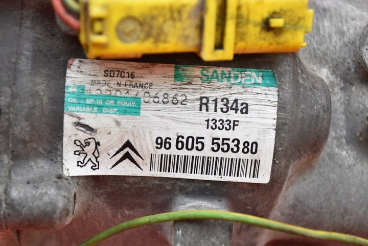 фото №6, Компрессор насос кондиционера 9660555380 citroen c5 ii x7 iii 2.0 hdi 136 km