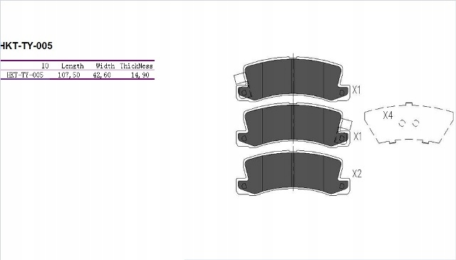 фото №1, Jc c22008 гальмівні колодки гальмівні задні toyota avensis t22 00-01 tx 13-66 gdb730