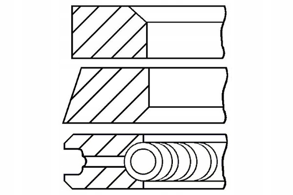 GOETZE 76 STD 2-2-2.5 КОМПЛЕКТ КІЛЬЦЯ ПОРШНЯ MERCEDES A W176 B